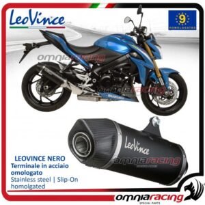 LeoVince F juodo plieno duslintuvas (homologuotas) – Suzuki GSX S 1000F 2015–2016 / GSX S 1000 2015–2016