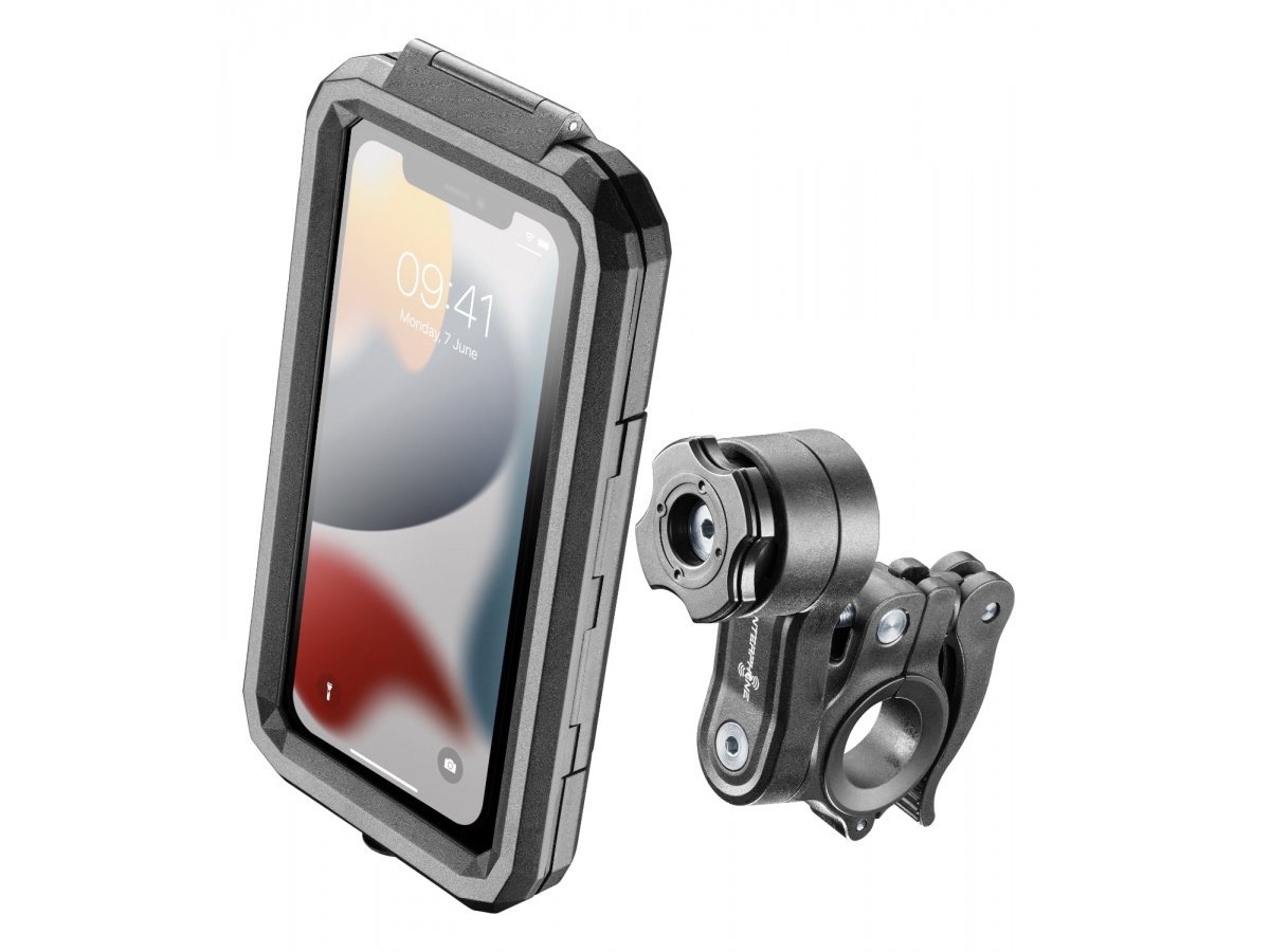 Interphone Quiklox Armor Pro 6,5 colio telefono dėklo ir vairo laikiklio komplektas – nuotrauka 2