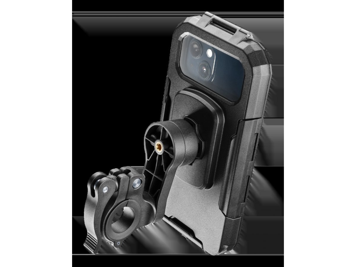 Interphone Quiklox Armor Pro 6,5 colio telefono dėklo ir vairo laikiklio komplektas – nuotrauka 3