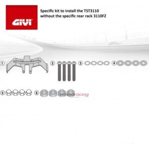 Givi Specific TST3110 Monokey šoniniai dėžių laikikliai – Suzuki GSX S 1000F 2015–2024 / Suzuki GSX S 1000 2015–2024