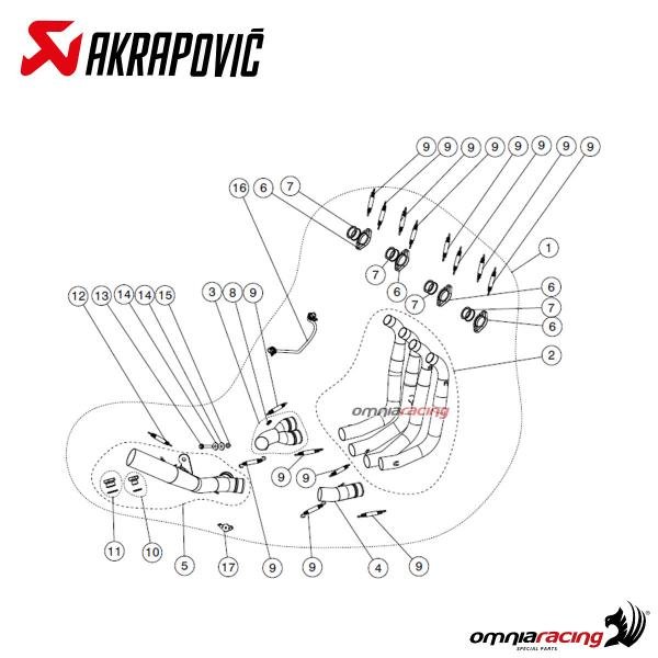 Akrapovic plieno išmetimo kolektorius (lenktyninis) – Suzuki GSX R 1000 R 2017–2023 / Suzuki GSX R 1000 2017–2025 – nuotrauka 2