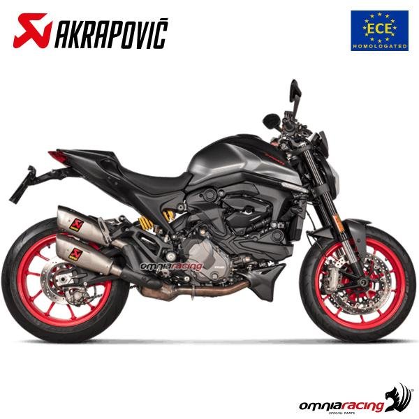 Akrapovic titaninių duslintuvų pora (homologuota) – Ducati Monster 937 2021–2024 – nuotrauka 2