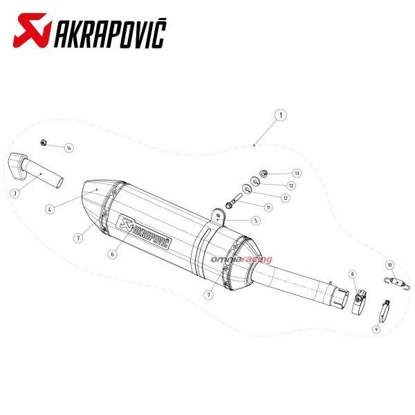 Akrapovic karboninis duslintuvas (homologuotas) – Honda CB 500 F 2013–2015 / CB 400 F 2014–2015 ir kt. - Image 4