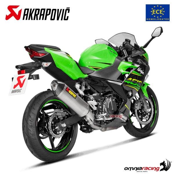 Akrapovic titaninis duslintuvas (homologuotas) – Kawasaki Ninja 400 2018–2024 – nuotrauka 3