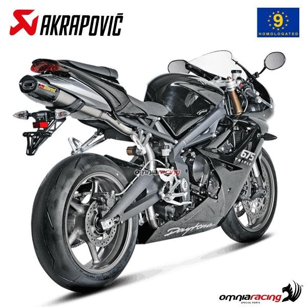 Akrapovic titaninis duslintuvas (homologuotas) – Triumph Daytona 675 R 2010–2012 / Daytona 675 2006–2012 – nuotrauka 3