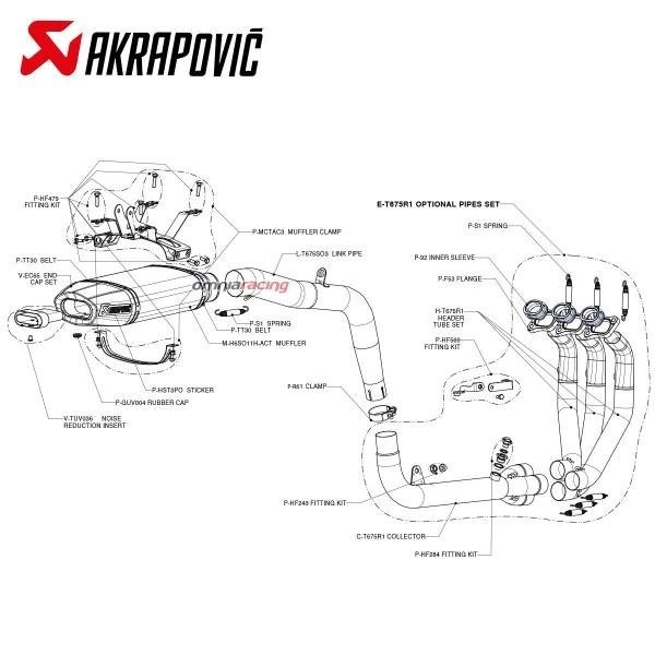 Akrapovic titaninis duslintuvas (homologuotas) – Triumph Daytona 675 R 2010–2012 / Daytona 675 2006–2012 - Image 4