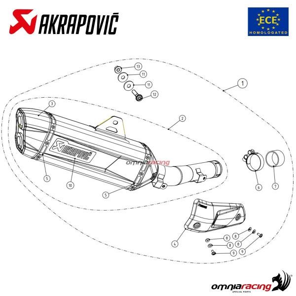 Akrapovic titaninis duslintuvas (homologuotas) – Yamaha Tenere 700 2021–2025 – nuotrauka 3
