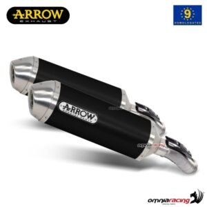 Arrow Tech dark aliumininių duslintuvų pora (homologuota) – Aprilia Tuono 1000 R Factory 2006–2010 / Tuono 1000 R 2006–2010 ir kt.