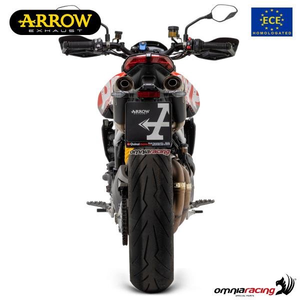 Arrow Pro dark nerūdijančio plieno duslintuvų pora (homologuota) – Ducati Hypermotard 950 2019–2021 – nuotrauka 4