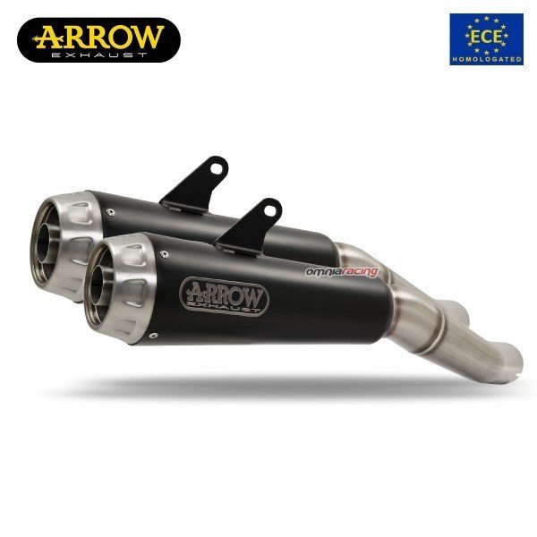 Arrow Pro dark nerūdijančio plieno duslintuvų pora (homologuota) – Ducati Hypermotard 950 2019–2021