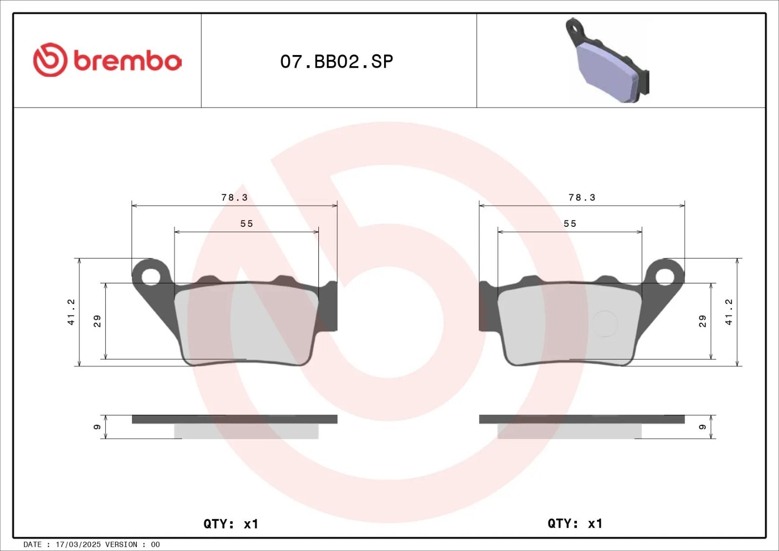 Brembo stabdžių kaladėlės – Aprilia Caponord 1200 2013–2016 / Aprilia Caponord 1200 Travel +Pack 2015 ir kt. – nuotrauka 7