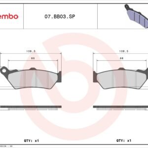 Brembo SP sukepintos stabdžių kaladėlės – BMW K 1600 GTL 2011–2025