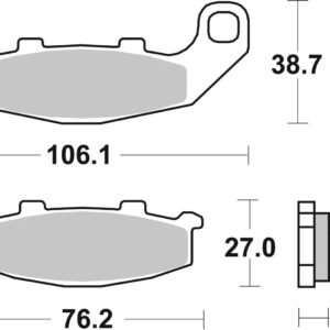 Brembo SP sukepintos stabdžių kaladėlės – Kawasaki Zephyr 550 1990–1993