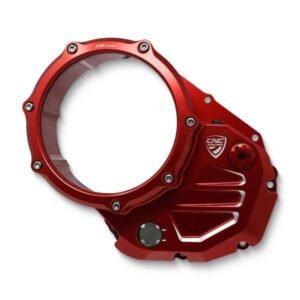 CNC Racing raudona sankabos dangtelio apsauga – Ducati 848 2008–2010 / Ducati 848 Evo 2011–2013 ir kt.