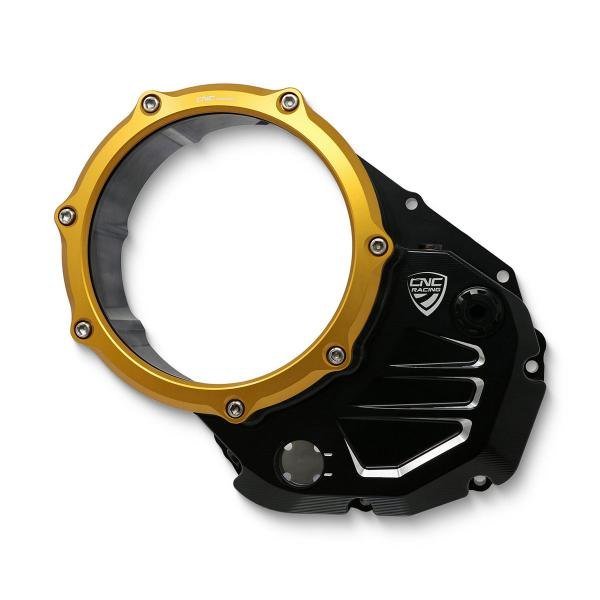 CNC Racing juoda sankabos dangtelio apsauga – Ducati DesertX 2022–2024 / Ducati Monster 937 2021–2024