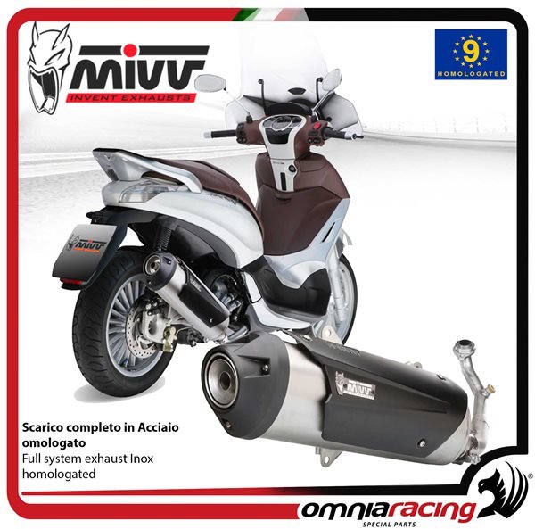 Mivv Urban plieno pilna išmetimo sistema (lenktyninė) – Piaggio Beverly 125 2010–2012 / Piaggio Beverly 300 2010–2013