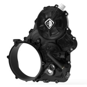 DBK Special Parts MTS V4 raudona sankabos dangtelio apsauga – Ducati Diavel V4 2023–2024 / Ducati Multistrada V4 2021–2025 ir kt.