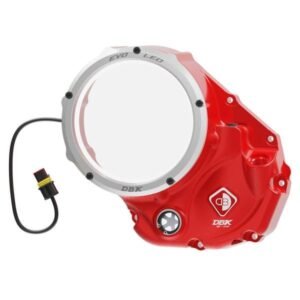 DBK Special Parts LED raudona sankabos dangtelio apsauga – Ducati 848 2008–2010 / Ducati 848 Evo 2011–2013 ir kt.