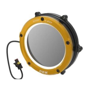 DBK Special Parts EVO LED juoda sankabos dangtelio apsauga – Ducati Diavel V4 2023–2024 / Ducati Multistrada V4 2021–2025 ir kt.