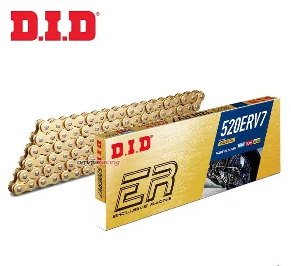 D.I.D. ERV7 520 žingsnio auksinė racing grandinė, 120 narelių