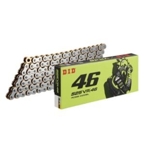 DID 525 VR46 auksinė grandinė, 112 narelių – MV Agusta F3 675 2012–2016 / MV Agusta F3 675 RC 2016–2017 ir kt.