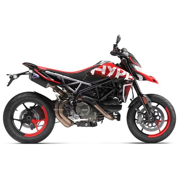 Termignoni juodas titaninis duslintuvas (homologuotas) – Ducati Hypermotard 950 2019–2023 – nuotrauka 3