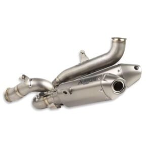 Akrapovic titaninių duslintuvų pora (lenktyninė) – Ducati Panigale V4 2025–2026 / Panigale V4S 2025–2026