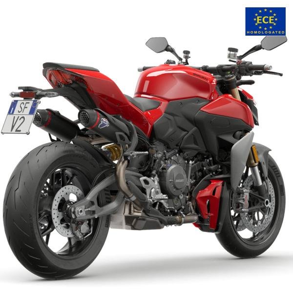 Termignoni juodas titaninis duslintuvas (homologuotas) – Ducati Streetfighter V2 2025 – nuotrauka 3