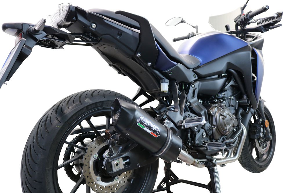 GPR Furore juoda pilna išmetimo sistema (lenktyninė) – Yamaha Tracer 7 GT 2021–2024 – nuotrauka 4