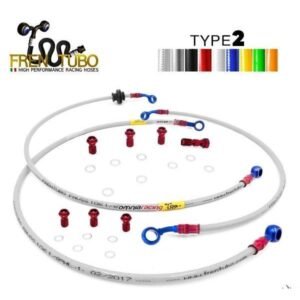 Fren Tubo Type 2 plieno stabdžių žarnelių komplektas – Kawasaki Z750 1980–1982