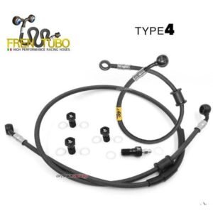 Fren Tubo Type 4 karboninis stabdžių žarnelių komplektas – Yamaha R6 2017–2020