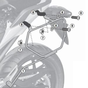 Givi Soft šoniniai dėžių laikikliai – Honda NC 700 S 2012–2013 / Honda NC 750 S 2014–2015 / Honda NC 750 X 2014–2015 / Honda NC 700 X 2012–2013