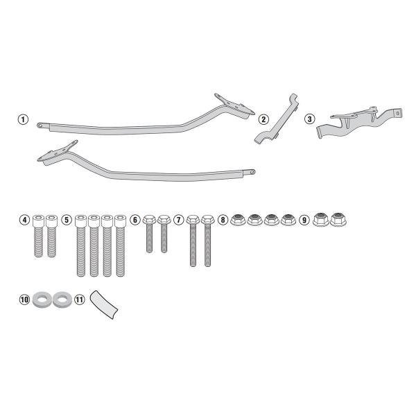 Givi Monokey Monolock galinės dėžės laikiklis – Suzuki SV 650 2016–2022