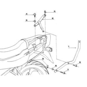Givi Monokey Monolock galinės dėžės laikiklis – Suzuki GSF 1200 Bandit 1996–1999 / Suzuki GSF 600 Bandit 1999