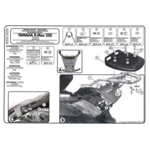 Givi Monolock Cases galinės dėžės laikiklis – Yamaha X Max 125 2005–2009