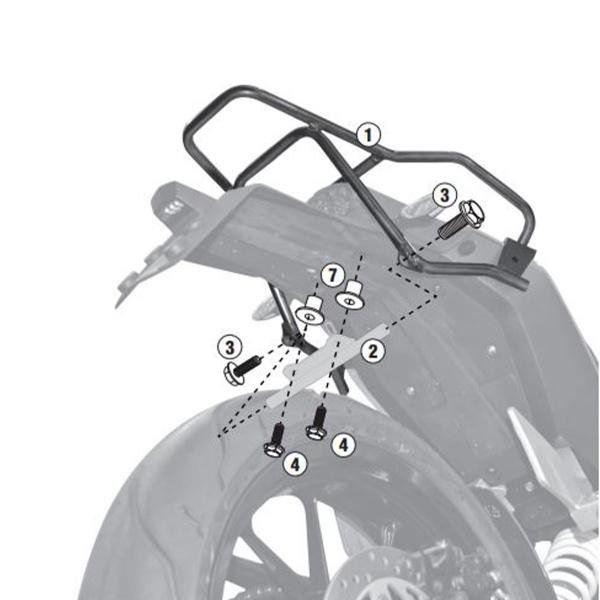 Givi Monolock galinės dėžės laikiklis – KTM Duke 125 2011–2016 / KTM Duke 390 2013–2016 / KTM Duke 200 2012–2016