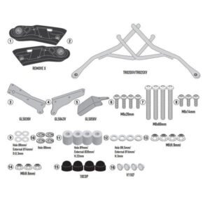 Givi Soft REMOVE-X šoniniai dėžių laikikliai – Honda X Adv 750 2021–2023