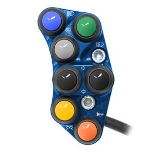 Jetprime kairysis mėlynas vairo mygtukų blokas – BMW S 1000 RR 2009–2014 / BMW HP4 2011 / BMW HP4 2013–2014 / BMW HP4 2017–2018