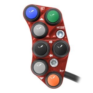 Jetprime kairysis raudonas vairo mygtukų blokas – Kawasaki Ninja ZX 10RR 2017–2018 / Kawasaki Ninja ZX 10R 2016–2018