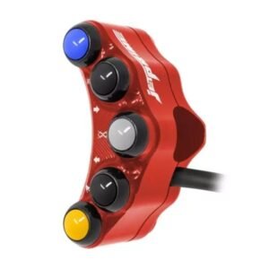 Jetprime kairysis raudonas vairo mygtukų blokas – BMW S 1000 RR 2009–2014 / BMW HP4 2011 / BMW HP4 2013–2014 / BMW HP4 2017–2018