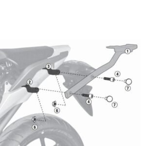 Kappa Monokey Monolock galinės dėžės laikiklis – Honda NC 700 S 2012–2013 / Honda NC 750 X 2014–2015 / Honda NC 700 X 2012–2013 / Honda NC 750 S 2014–2015