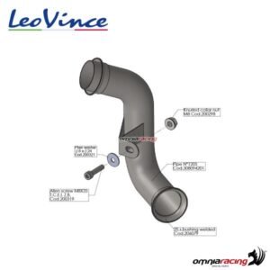LeoVince plieno išmetimo kolektorius / jungiamasis vamzdis (lenktyninis) – Kove 450 Rally 2023–2024