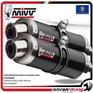 Mivv GP juodo plieno duslintuvas (homologuotas) – Kawasaki Z1000 2010–2013