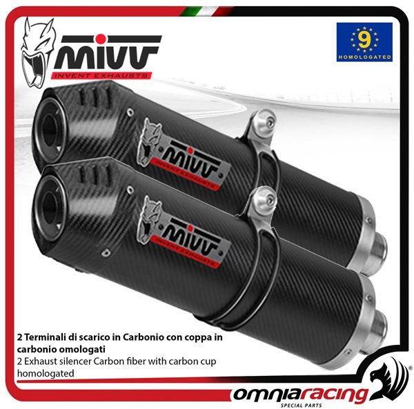 Mivv Oval karboninis duslintuvas (homologuotas) – Kawasaki Z1000 2007–2009