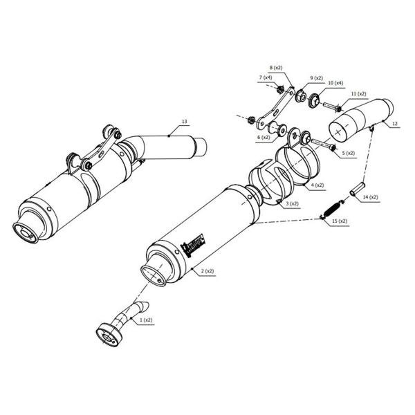 Mivv GP karboninis duslintuvas (homologuotas) – Ducati Monster 800 2003–2005 – nuotrauka 2