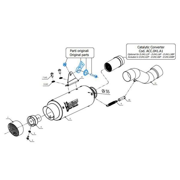 Mivv GPpro duslintuvas (homologuotas) – Ducati Monster 821 2018–2020 / Monster 1200 2017–2019 – nuotrauka 3