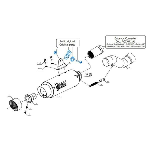 Mivv GPpro duslintuvas (homologuotas) – Ducati Monster 821 2018–2020 / Monster 1200 2017–2019 – nuotrauka 6