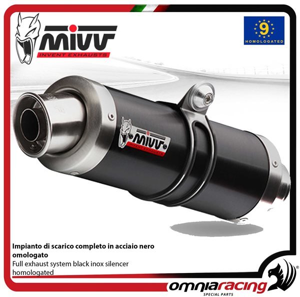 Mivv GP juodo plieno pilna išmetimo sistema (lenktyninė) – Yamaha T Max 500 2001–2007