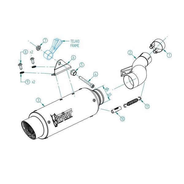 Mivv GPpro juodo plieno duslintuvas (homologuotas) – Honda CB 500 X 2021–2024 – nuotrauka 4