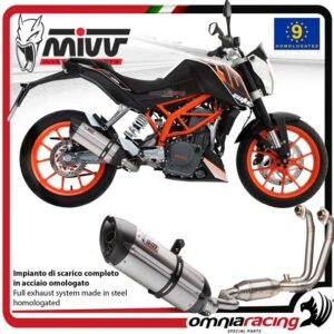 Mivv Suono plieno pilna išmetimo sistema (homologuota) – KTM Duke 390 2013–2016